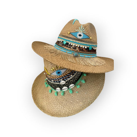 Sombrero Indiana falda decorada